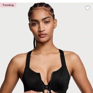 Victoria's Secret Black Zipper Sports Bra